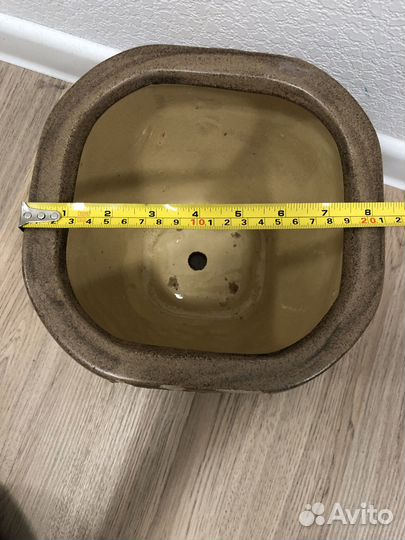 Горшок для цветов керамика (новый) коричневый