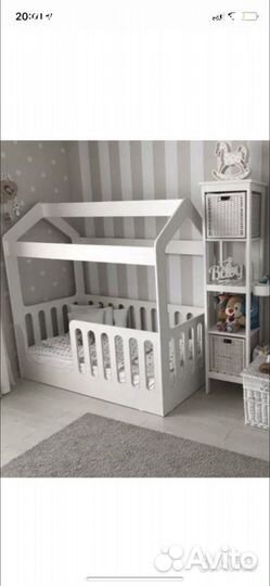 Детская кроватка домик с матрасом аскона Милки Вей