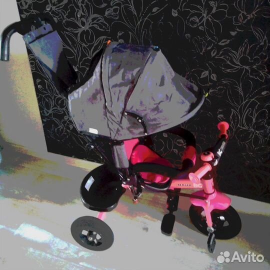 Велосипед коляска с ручкой