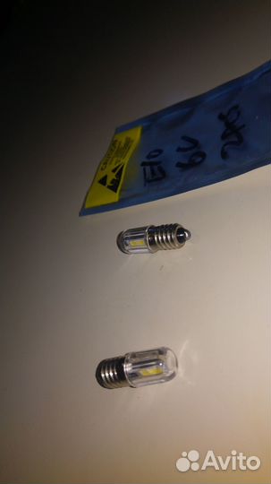 Лампа светодиодная 6В Е10 для фонарика
