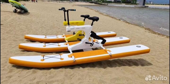 Водный велосипед педальный, катамаран велосипед