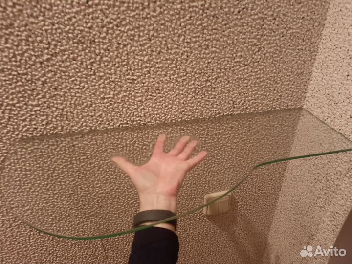 Полки стеклянные. Настенные полки из стекла 4 шт