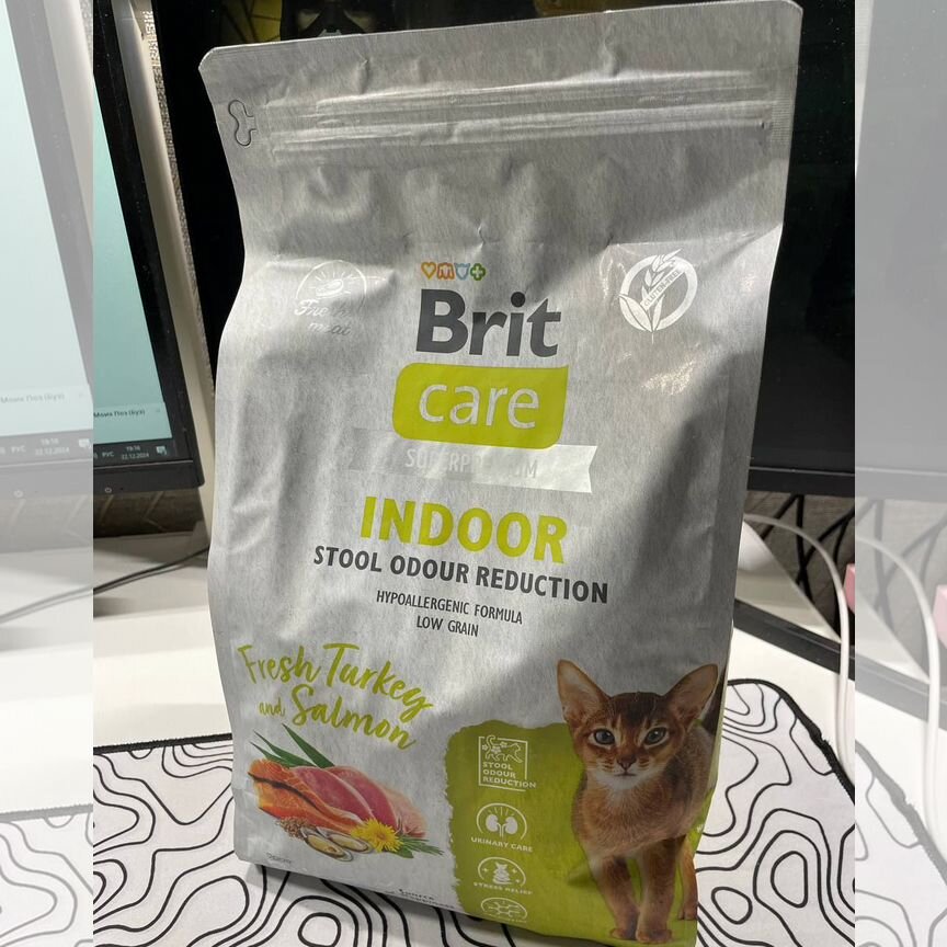 Корм кошачий BritCare Indoor со вкусом лосося