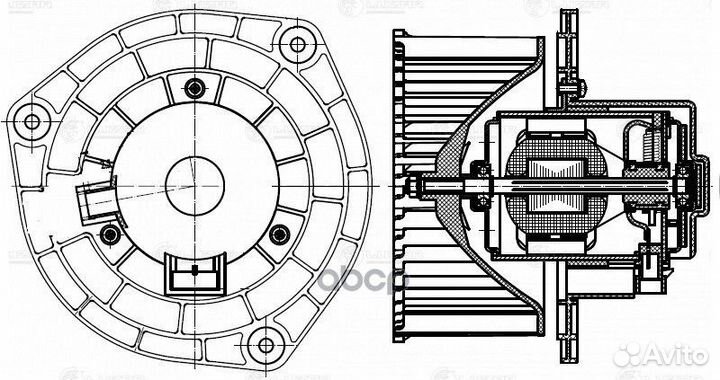 Э/вентилятор отоп. для а/м Лада 2111, 2123