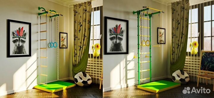 Шведская стенка с безопасным покрытием