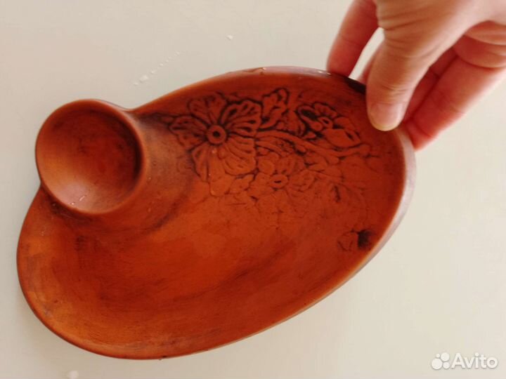 Глиняная тарелка менажница