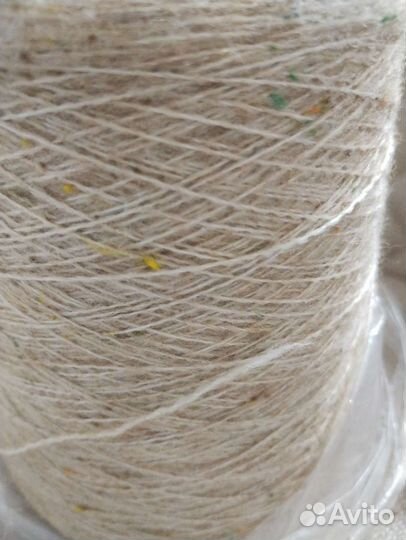 Пряжа для вязания на бобине Италия лен хлопок
