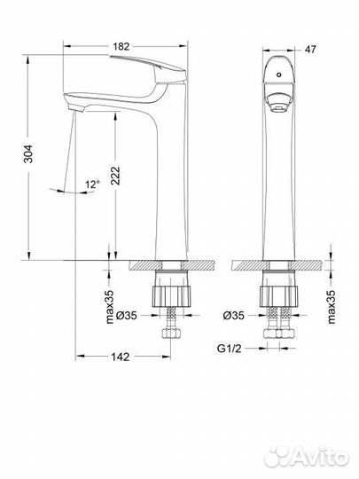 Смеситель Lemark Linara LM0409C для раковины