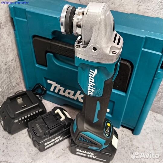 Ушм болгарка Makita аккумуляторная 125 мм 2 аккум