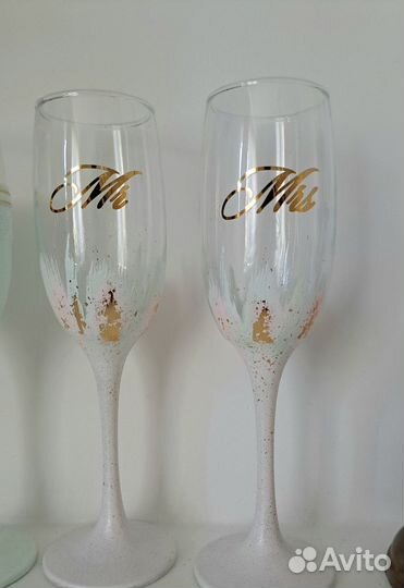 Свадебные бокалы новые