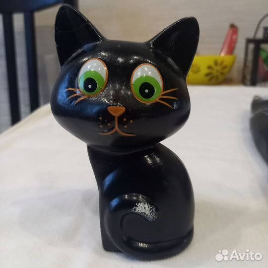 Кошка Кот статуэтка копилка камень дерево керамика