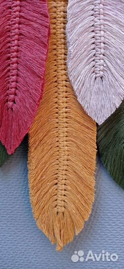 Макраме панно Листья