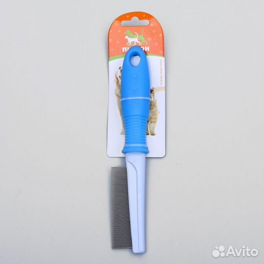 Расческа с частыми зубьями, нескользящая резиновая