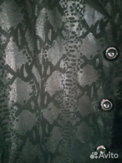 Кожаное женское пальто