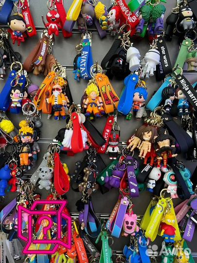 Брелок с персонажами силикон,пластик (ассортимент)