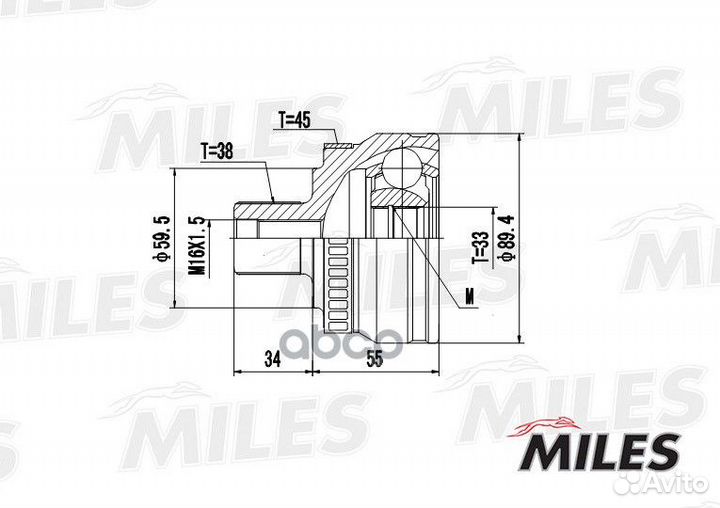 ШРУС наружный audi A4 1.6-2.0 00- (с ABS) (GKN