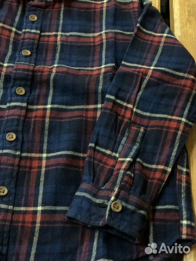 Uniqlo фланелевая рубашка на мальчика