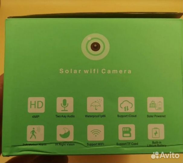 Камера видеонаблюдения wifi.с солнечной батареей