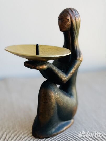 Подсвечник СССР девушка