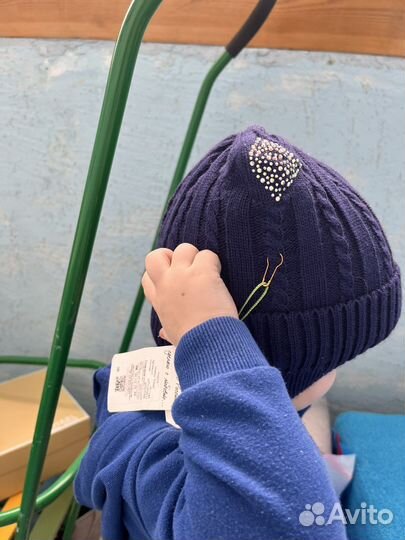 Шапка для девочки с ушками 48