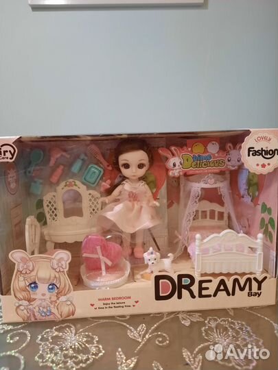 Игровой набор новый кукла с мебелью 16 пред