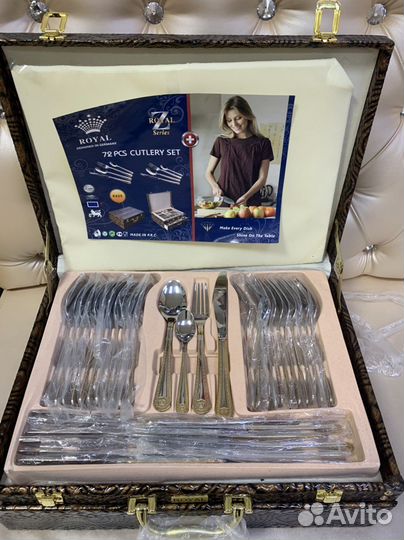 Набор столовых приборов из медицинской стали 72пр