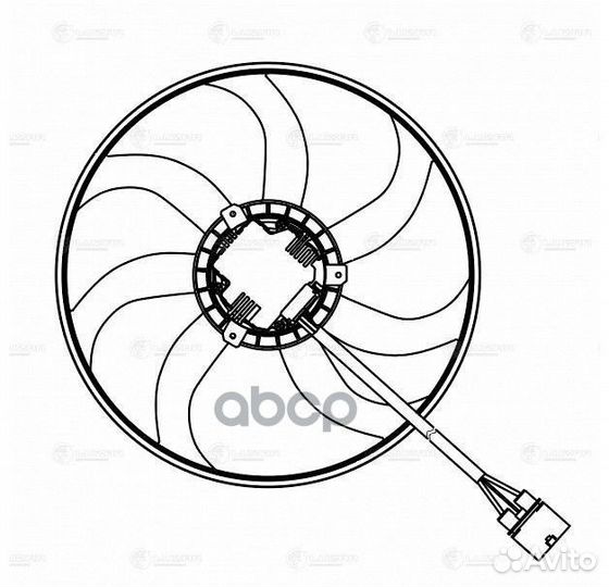 Вентилятор радиатора skoda octavia A5 (04) 1.4