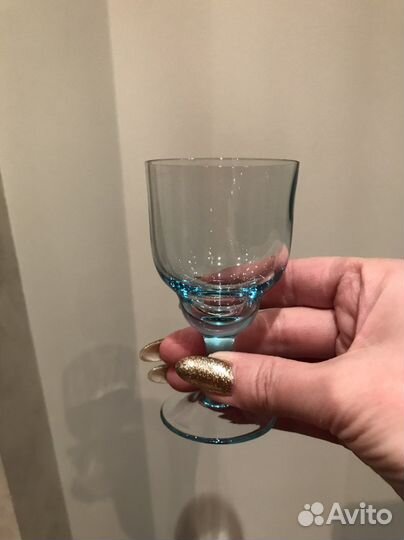 Рюмки купоросное стекло винтаж 60-70 х г