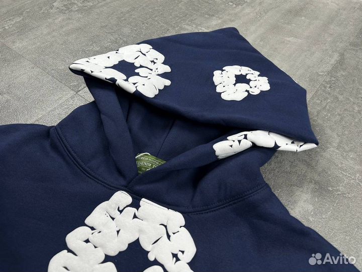 Худи Denim Tears (темно-синий цвет)