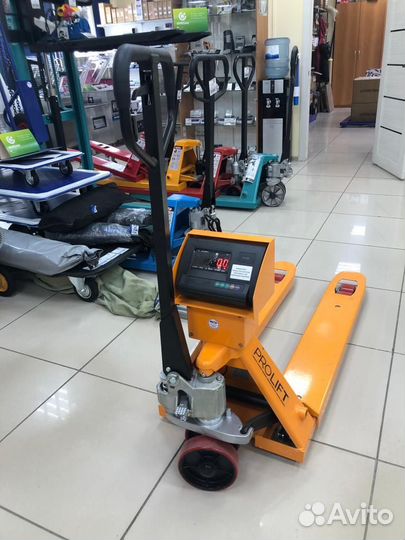 Рохля.Тележка гидравлическая 2,5т с весами 1150 мм