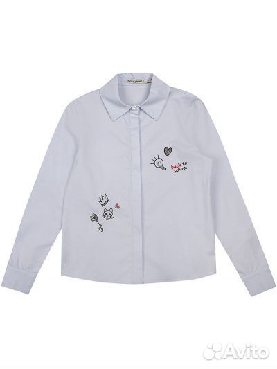 Рубашка школьная, размер 122