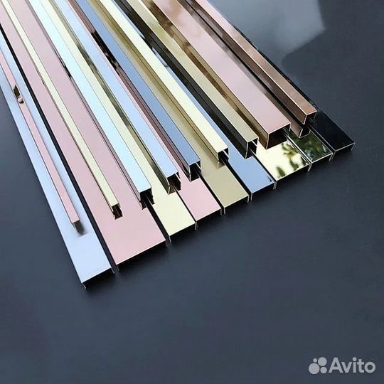 Молдинг П-образный хром матовый