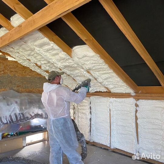 Теплоизоляция мансарды пенополиуританом