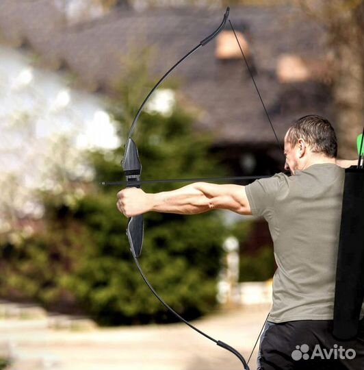 Лук для стрельбы рекурсивный 18кг+6 стрел