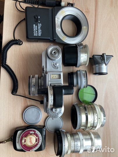 Фотоаппарат Киев 4+объектив Юпитер 3,Юпитер 9 и др