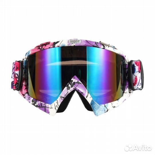 Очки для мотокросса bsddp A-10MR бело-розовые