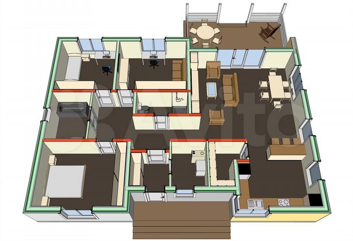 Дом 153 м² на участке 10 сот.