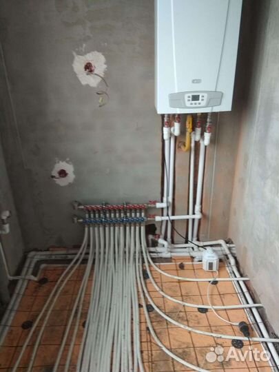 Отопление,теплый пол, установка сантехники, подклю