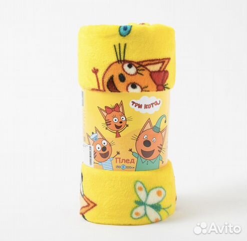 Плед для ребенка три кота флис