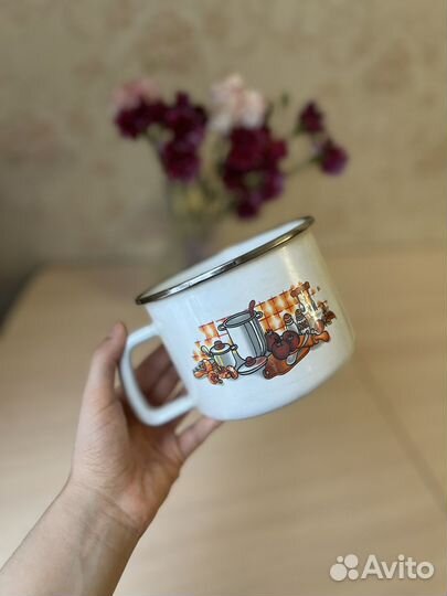 Эмалированная кастрюля 1 литр