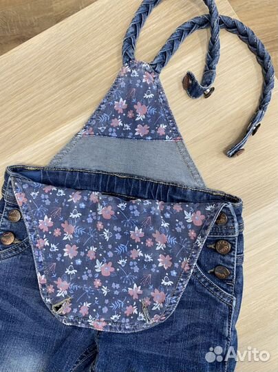 Бронь) Комбинезон джинсовый 98 на девочку