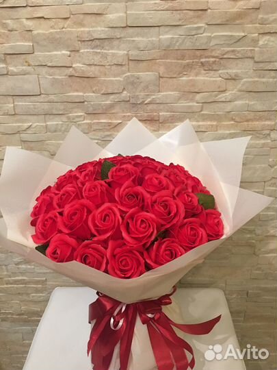 Букет из мыльных роз