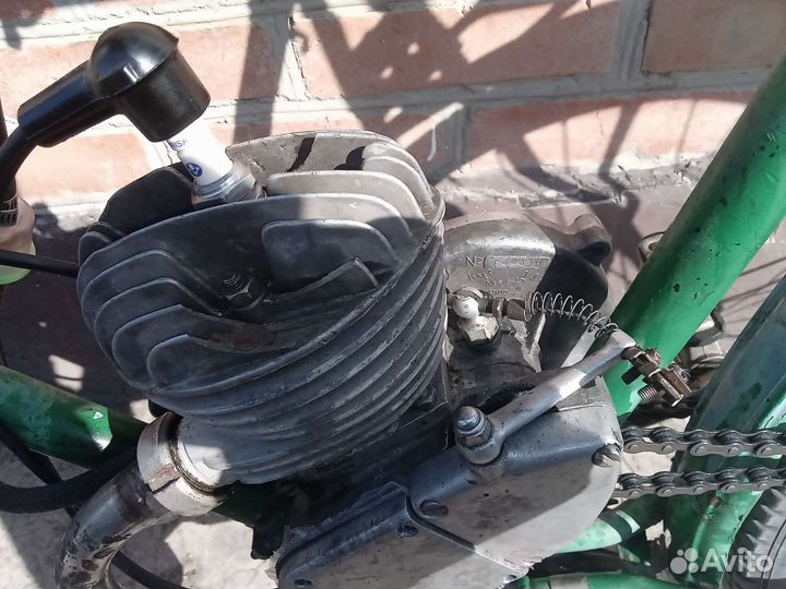 Веломоторчик д4 после то на полном ходу