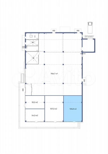 Торговая площадь, от 55 до 107 м²
