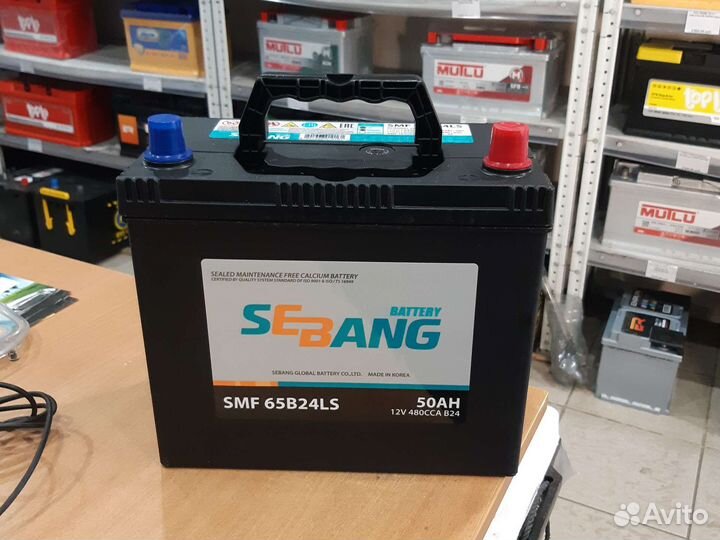 Аккумулятор автомобильный Sebang 50 Ач обр.65B24LS