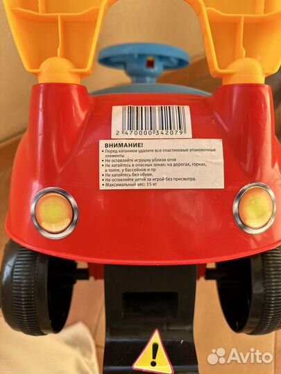 Детский стол и стул комплект + машинка каталка