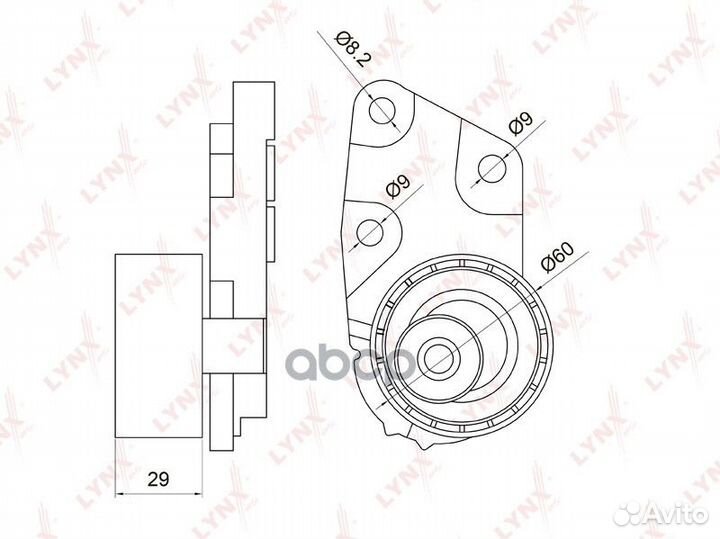 Ролик натяжной ремня грм PB1074 lynxauto