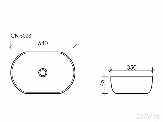 Раковина накладная Ceramica Nova Element CN5023