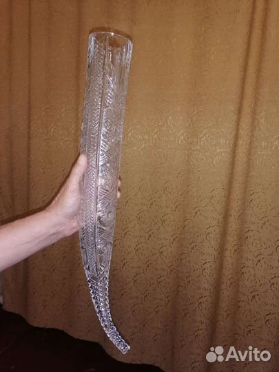 Хрустальный рог и вазы СССР