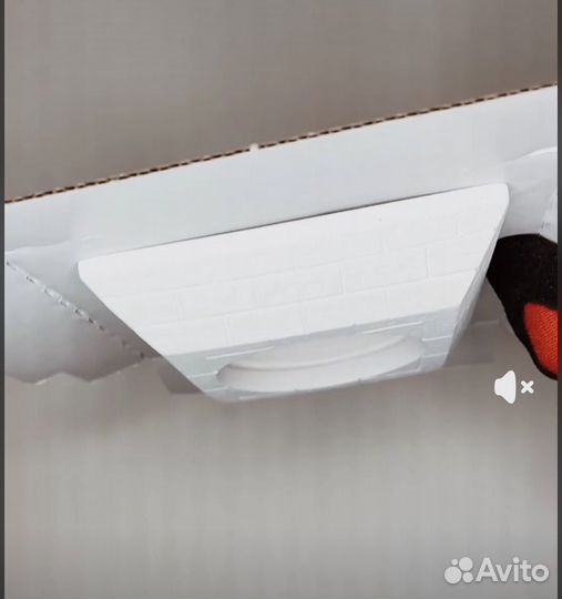 Светильник встраиваемый гипсовый с лампочкой